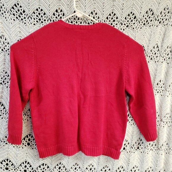 NORDIC Holiday Angora Blend Sweater 1X Reindeer Snowflake T38 - Picture 3 of 4